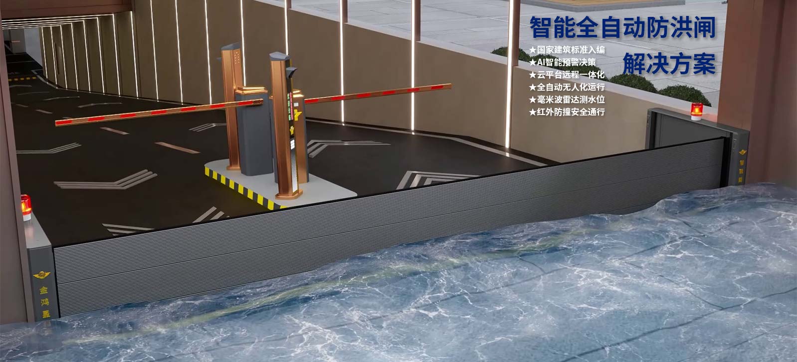 智能全自动防洪闸解决方案